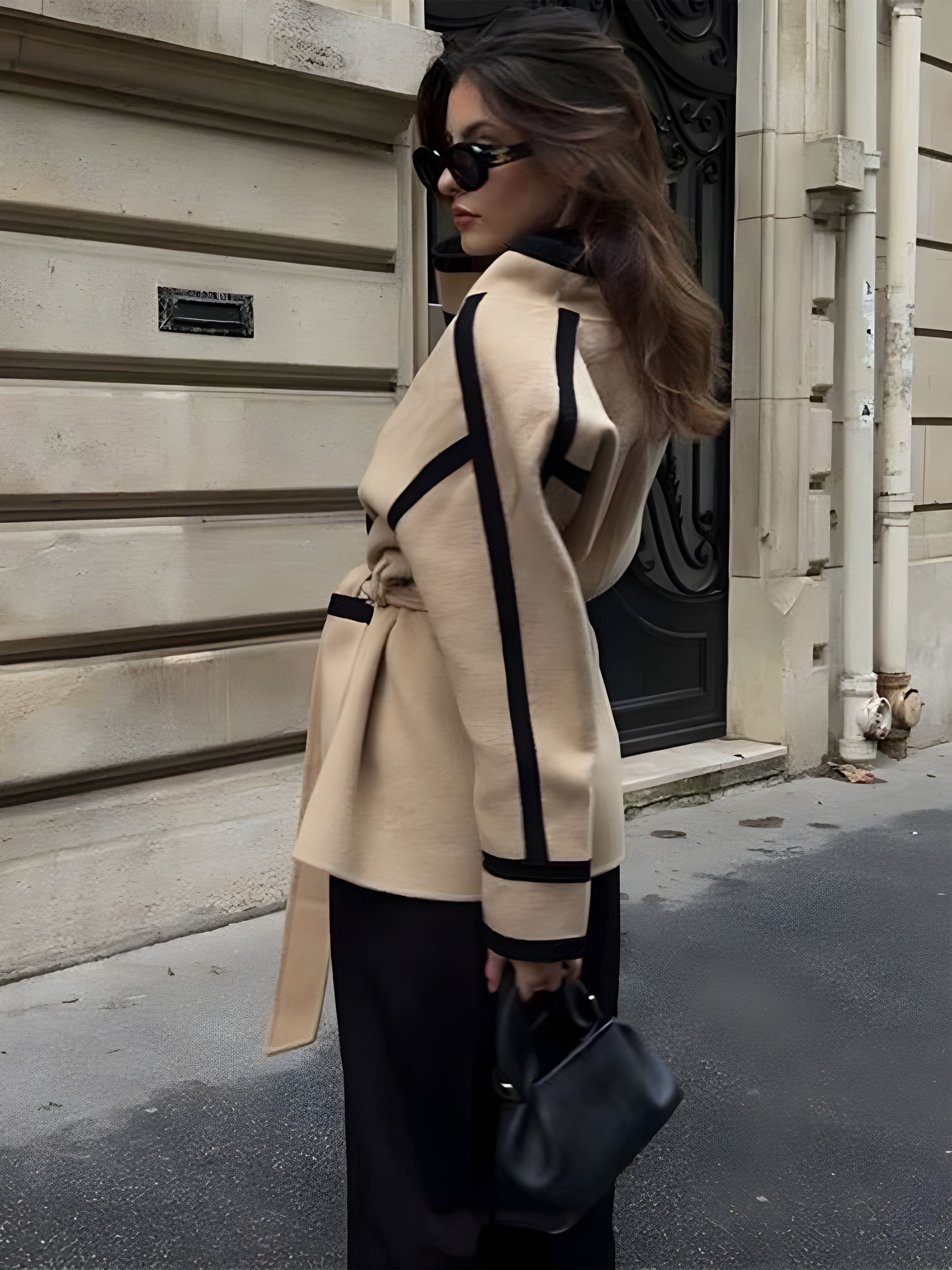 BB™ | Striped Wool Coat