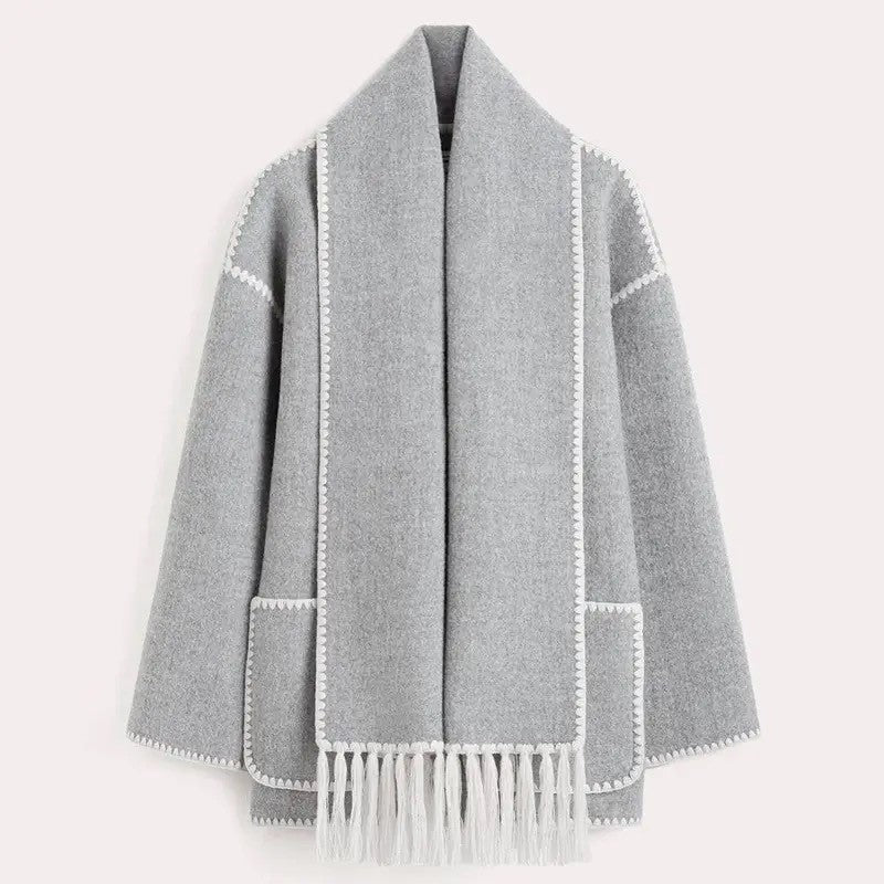 Celine Scarfed Coat