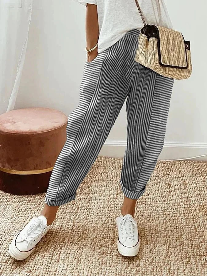 BB | Elegant Striped Trousers – Flattering Fit & Luxe Comfort (BUY 1, GET 1 FREE)